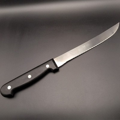 Diamond Cut Serrated Bread Knife 7.5'' Blade & 5'' Handle - 12.5'' Total
