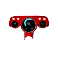 1957 Bel Air LED Direct Replacement Gauge Cluster, Teal LEDs, Made in USA