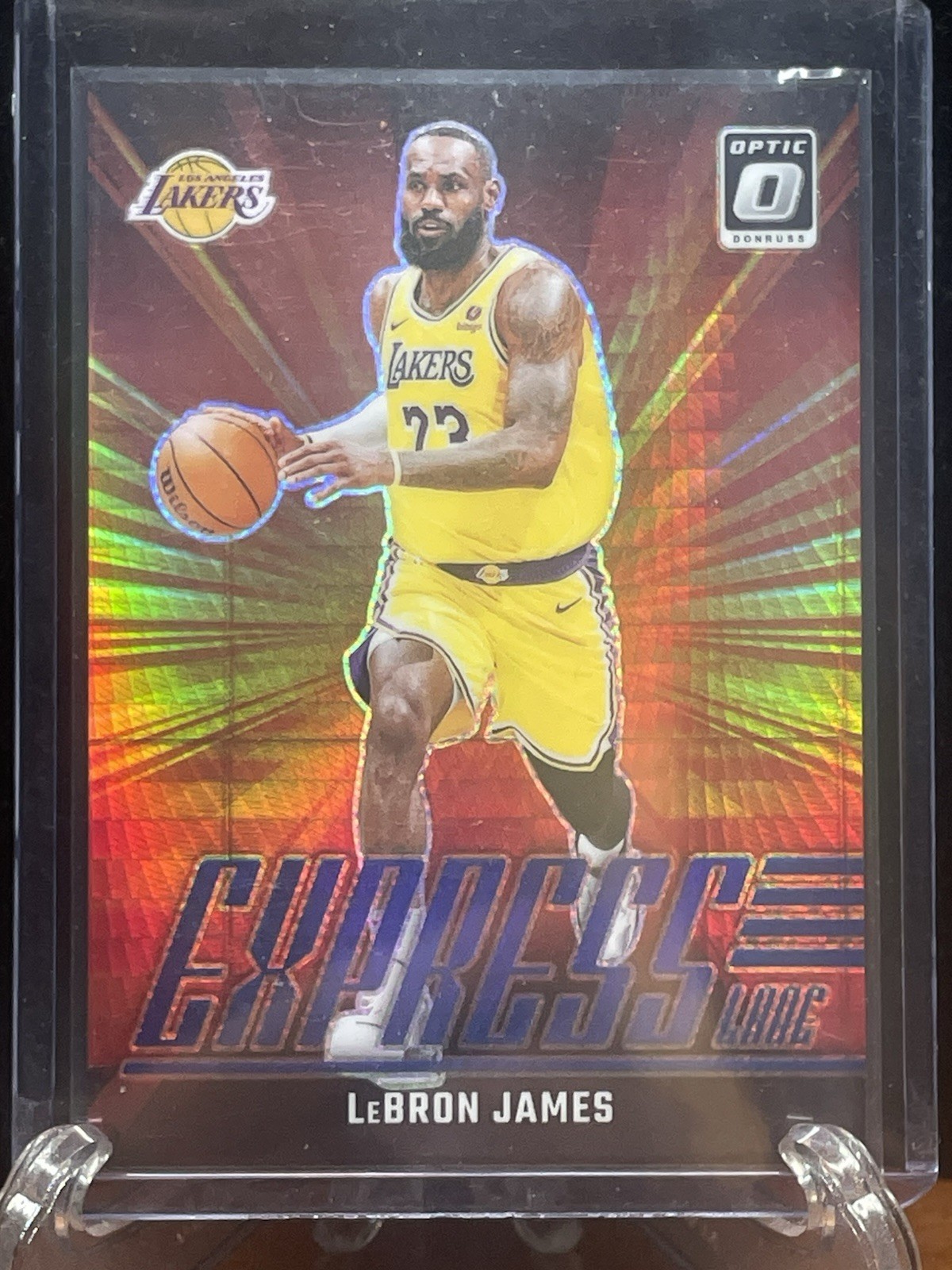2024-25 Panini Donruss Optic Express Lane LeBron James #2 Blue Hyper Prizm /175