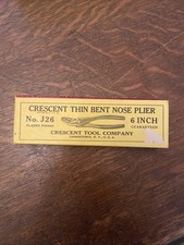 6 Crescent Tool Co. J26 Thin Bent Nose Pliers...