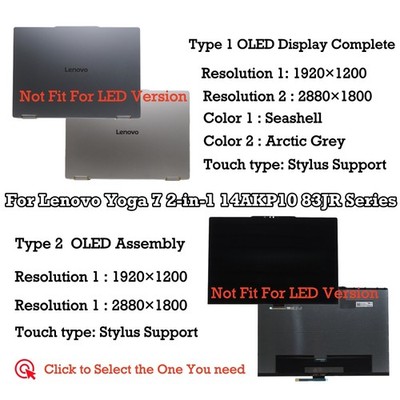 Lenovo Yoga 7 2-in-1 14AKP10 83JR Series LCD Display Touchscreen Full Baugruppe