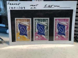 Dealer's Stock FRANCE 107 108 109; Mint, Never Hinged