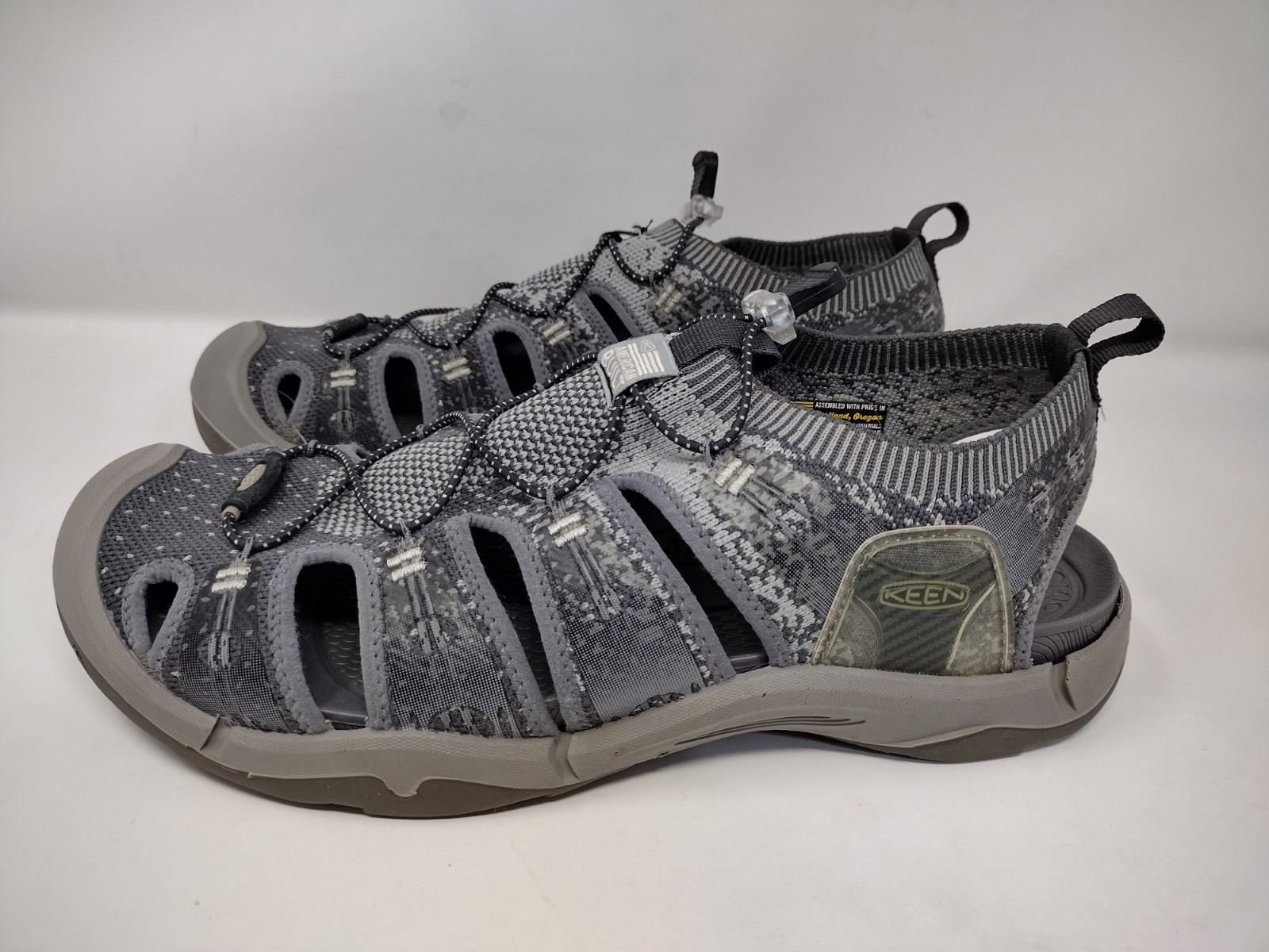 Sandali da trekking KEEN Evofit One grigi mimetici made in USA da uomo taglia 13