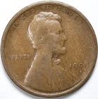 1909-S VDB Lincoln Wheat Penny Cent Very Fine (VF) - Obverse Planchet Flaw