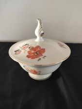 HERTEL JACOB REHAU Runde Deckeldose Porzellan Blumen Gebäckdose, Pralinendose