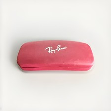RAY-BAN Eyeglasses Sunglasses Case Burgundy Hard Shell Clamshell Logo