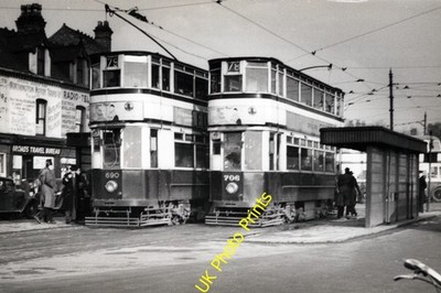 Straßenbahn Foto Birmingham - Nr: 706 690 Gravelly Hill Tram Station um 1952
