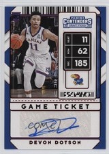 2020 Contenders Draft Picks Sticker Game Ticket Red Devon Dotson #91 Auto 1hq0