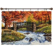 Herrschners® Autumn Park Bridge Kit & Hanger Latch Hook Kit