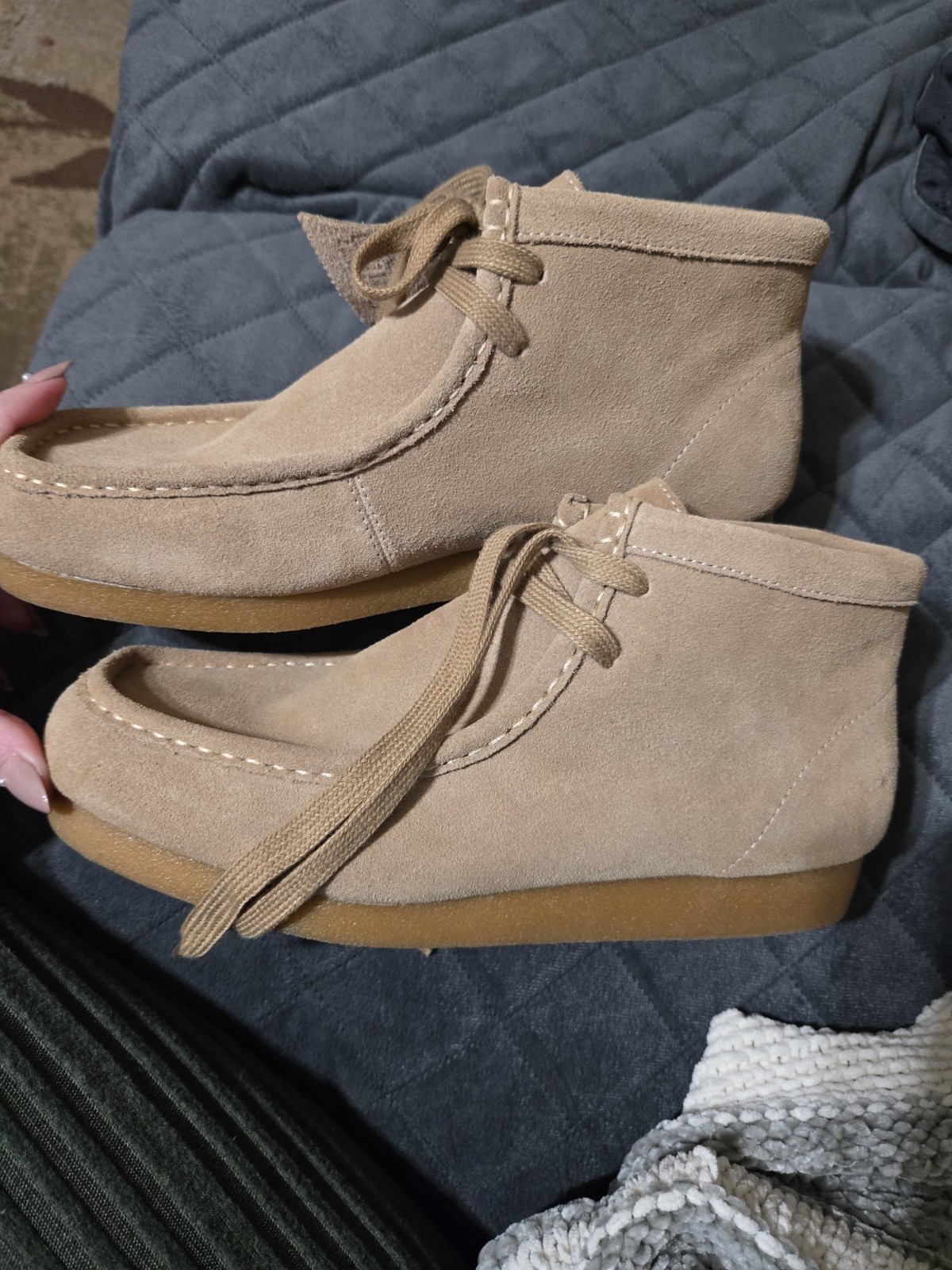 Project Cloud Suede Beige Moccasin Cushioned Gum … - image 3