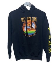 Official Led Zeppelin Black Hoodie US Tour 1975 Adult Medium Hammer Of The Gods