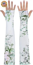 Cooling Gardening Sleeves for Women Leafs Floral Sun Protection Arm Covers Thorn