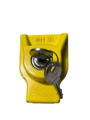 Metal Trailer Lock - Keyed Alike, Yellow Trailer Air Brake Line Lock Plugs Used