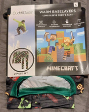 Boys Cuddl Duds Warm Baselayer Set Comfort Stretch Minecraft Small 6/7 -5447-1