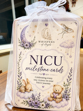 NICU Milestone Cards 48 Card Keepsake Set Premature Baby Memory Journal Gift