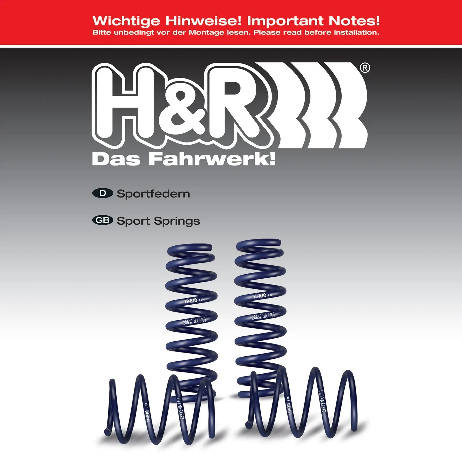 H&R 28962 Lowering Sport Springs Kit for 08-16 Maserati GranTurismo S 4.2 4.7 V8