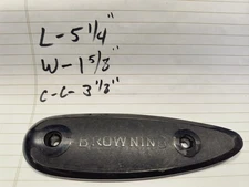 Vintage Browning Rifle Shotgun Butt Plate Buttplate 5 1/4" x 1 5/8"