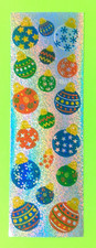 Glittery Christmas Tree Ornaments Sticker Sheet