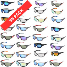 36 PC Bulk Sunglasses Wholesale Sport Mix Assorted Lot Women Men Sport Glasses