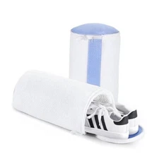 2Pcs Shoe Washing Machine Bags, Laundry Shoes Bag for Washer & Dryer, White