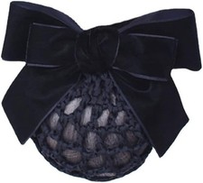 Black Hair Net Barrette Mesh Clip Hairnet Hair Bun Cover Bow Headdress Hair Acce