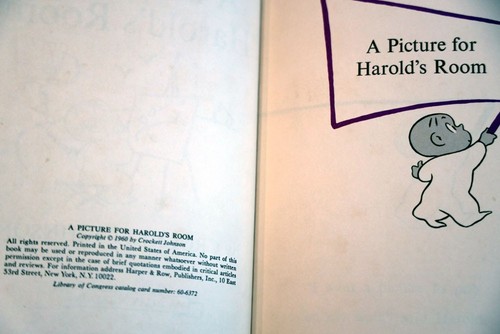 A Picture for Harold's Room by Crockett Johnson 1960 An I Can Read Book VINTAGE - Picture 3 of 3