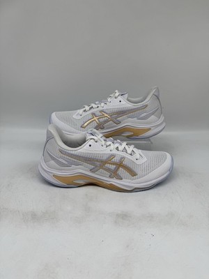 Asics Netburner Ballistic FF4 Netball Sneaker Damen Weiß Blau UK 5 EU 38 NEU
