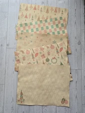 Tea Hand Dyed Paper - Christmas Print (10 Pages)