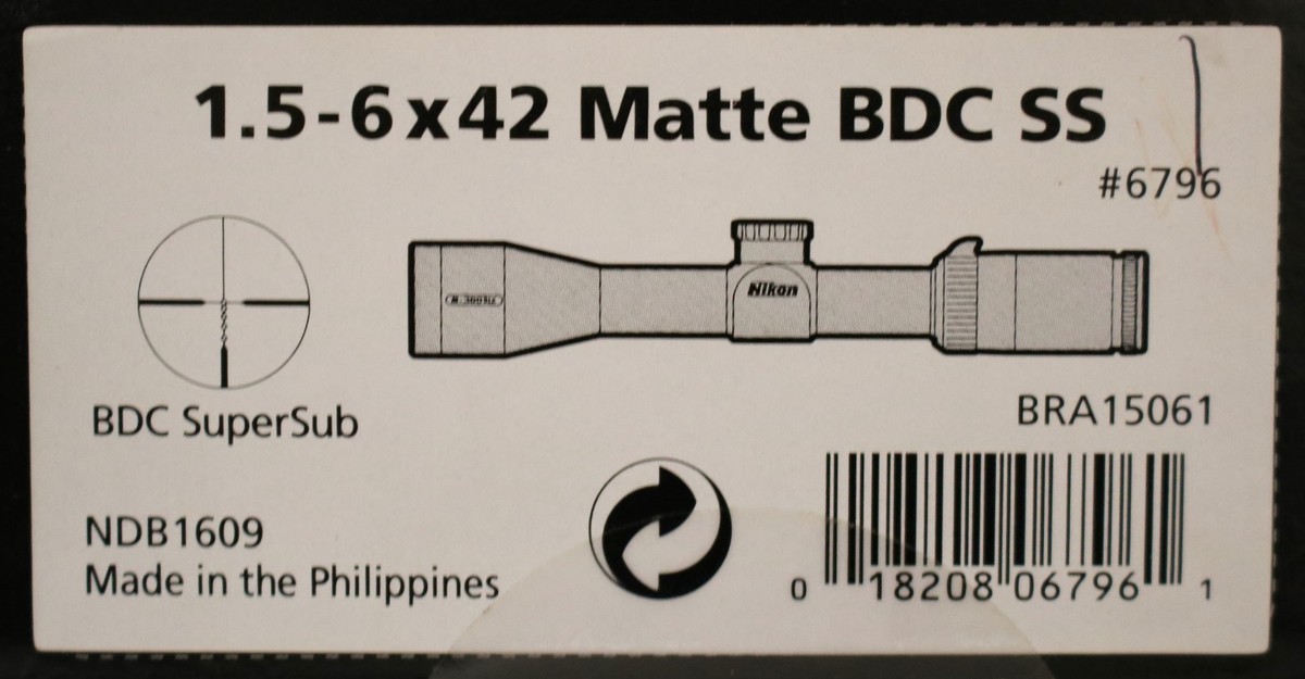 Nikon M-300 BLK 1.5-6x42mm Riflescope Supersub Reticle for sale