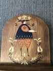 Hand Painted Wooden Wall Candle Hanger piece Folk Arts new condition vintage — photo 2