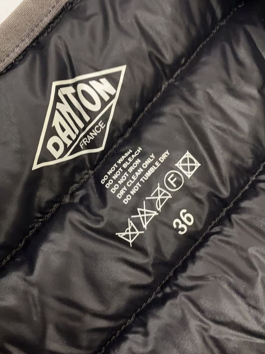 DANTON Down Jacket, Size 36, Nylon Gray, Solid Co… - image 4