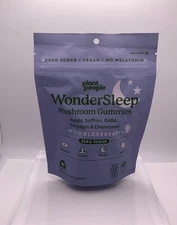 Plant People WonderSleep Mushroom 60 Gummies with Reishi Wild Elderberry Flavor