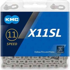 KMC X11 NP/BK 11 Speed Bicycle Chain - 1/2 x 11/128 inch, 118 Links