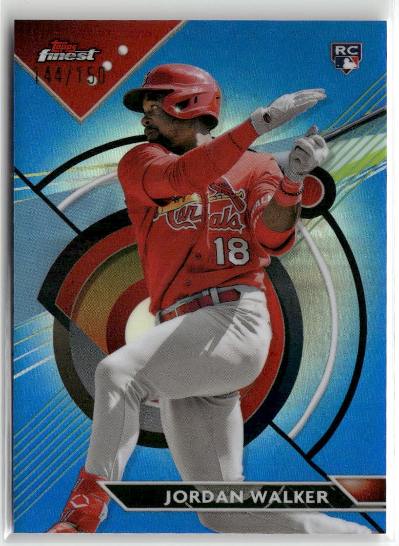 2023 Finest #60 Jordan Walker Blue Refractor #/150 RC CARDINALS ☘️117
