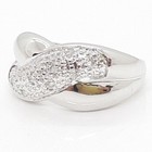 Italian Designer Genuine Diamond 925 Silver Ring Size 7 — photo 2