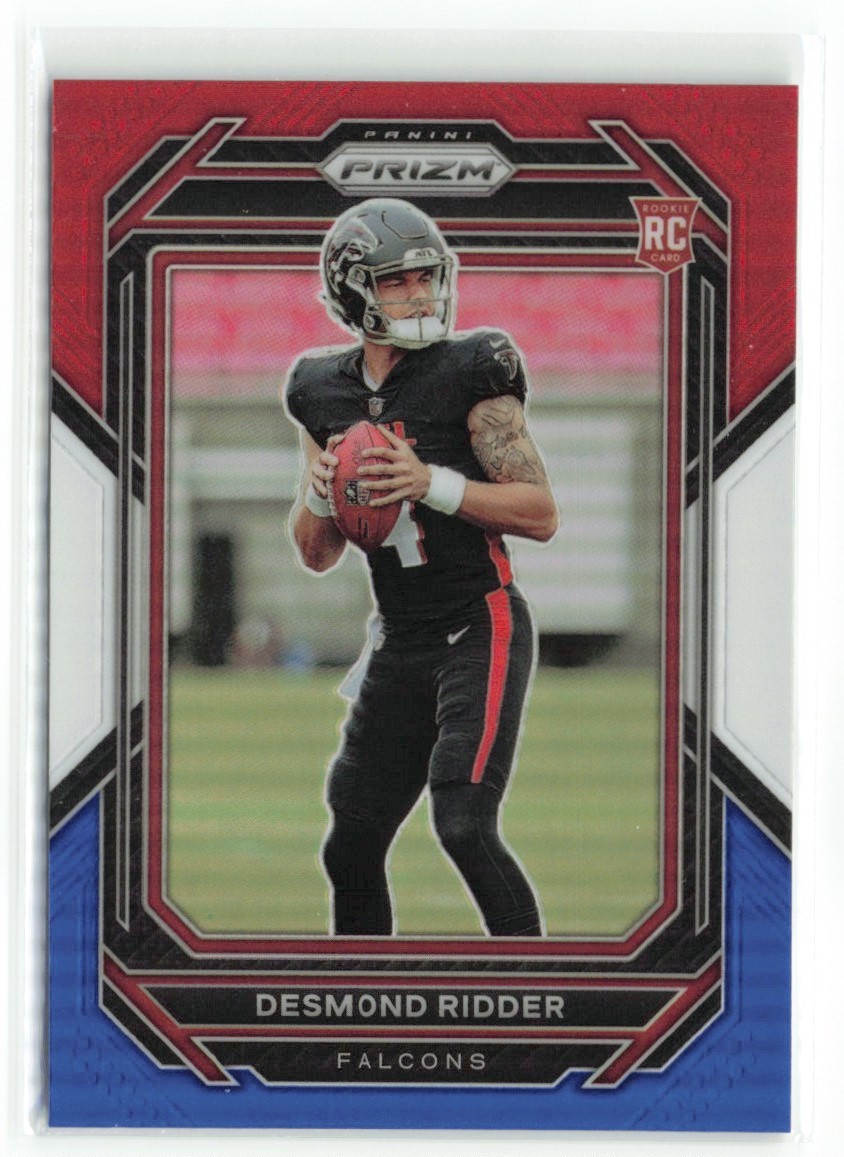 Desmond Ridder RC 2022 Panini Prizm Red White Blue Atlanta Falcons #302