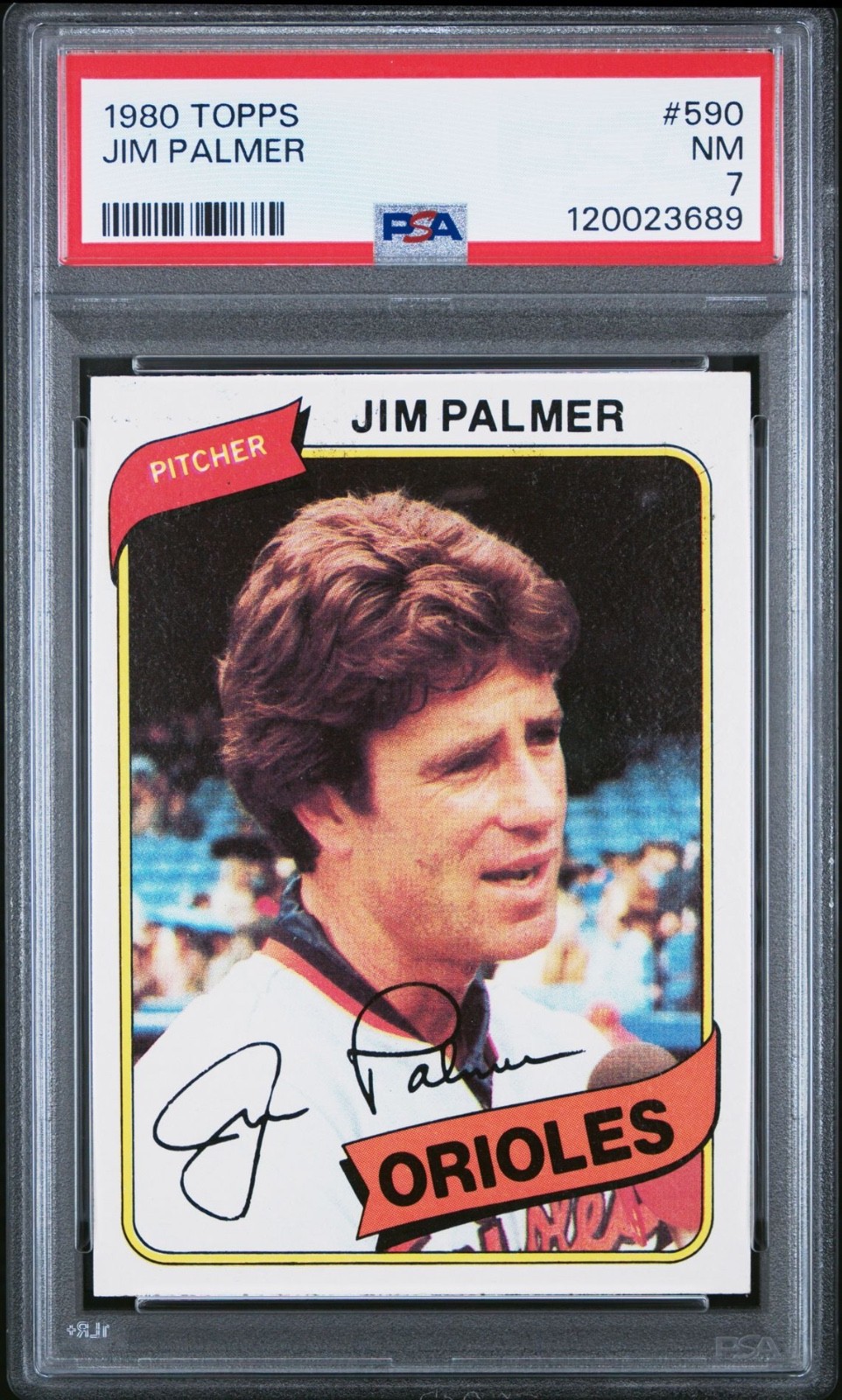 1980 Topps Baseball #590 Jim Palmer PSA 7