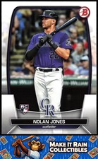 Nolan Jones 2023 Bowman #74 Colorado Rockies Rookie RC