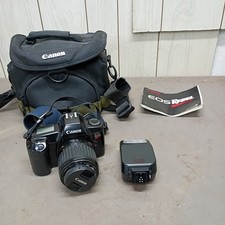 Canon EOS Rebel 35mm SLR Film Camera With 35-80mm EF Lens, Strap,