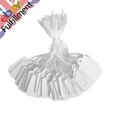 1000 Pieces Price Tags & Hang String, 0.87x1.38in ，Tags Blank White W/ String