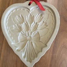 Brązowa torba Cookie Art TULIPANY w kształcie serca ~ Forma do ciasteczek Wzór wzgórza