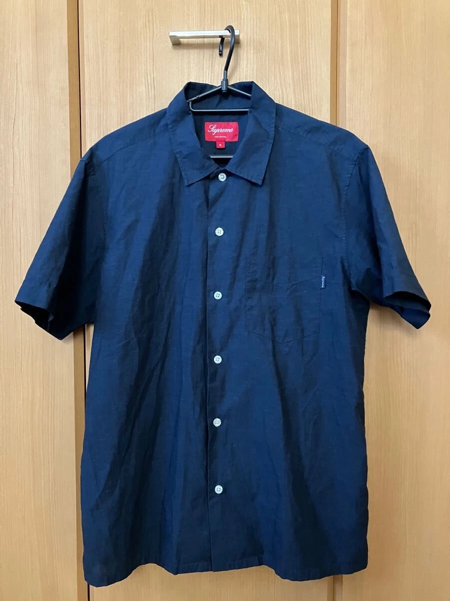 Chemise Supreme Manches Courtes Proche Marine S Boîte Logo Boutons Suprême