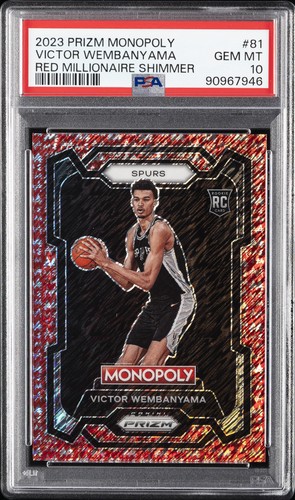 Victor Wembanyama [Sparkle] #81 card from 2023 Panini Prizm Monopoly