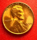 1940-S Lincoln Wheat Cent Penny GEM RED BU From an Original Bank Roll