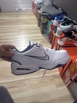Nike Air Monarch IV 4E 2022 White Navy Mens 14 Wide Walking Shoe 416355-102