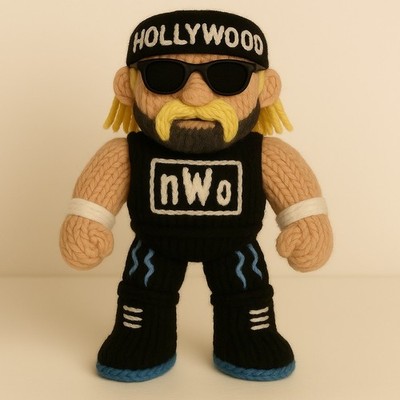 Strickmuster nur WWE WCW nWo Hollywood Hulk Hogan 20 cm groß