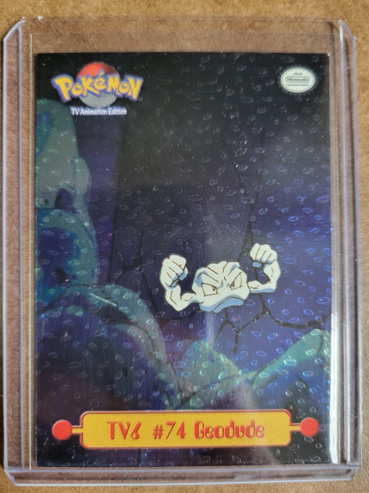 Holo Foil Sandpaper Geodude  TV 6 #74 1999 Topps Pokemon Card
