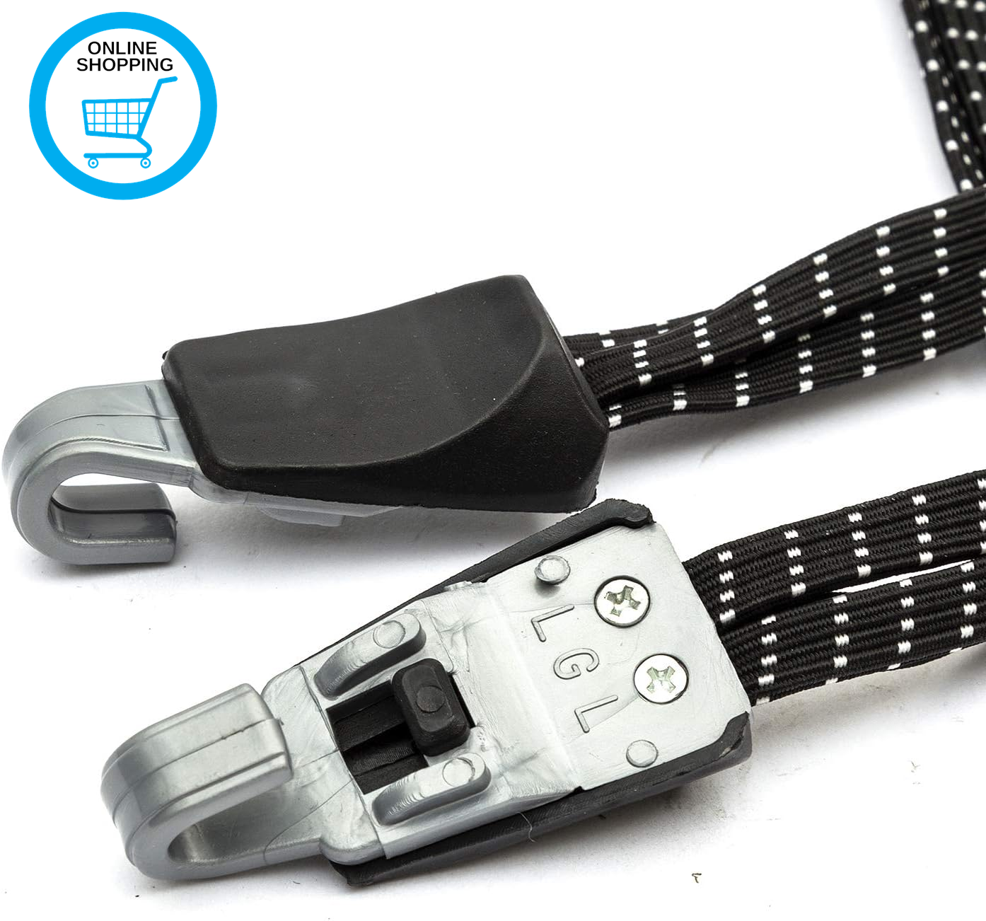 70Cm Triple Elastic Bungee Stretch Cord Strap Luggage Holder Hooks Bicycle Bike