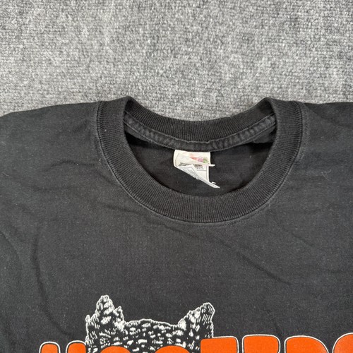 Camisa Hooters De Colección Para Hombres XL Negra O’Hare Chicago Owl Gráfico Camiseta Años 90 Bar Promo - Imagen 4 de 13