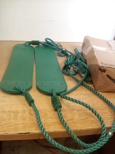 Lot Of 2 Plastic Swing With Rope, Green